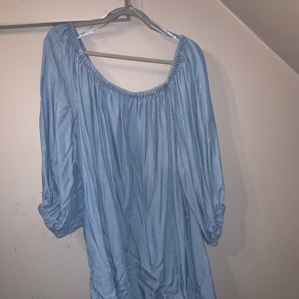 GAP bell sleeve off the shoulder dress